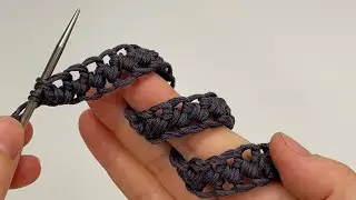 РОСКОШНЫЙ ШНУР 🔥 СПИЦАМИ!!! Красивый ажурный шнур спицами