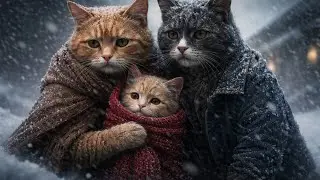 A Poor Cat Family Trapped in a Deadly Winter Storm An | That Will Break Your Heart
