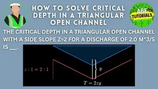 The critical depth in a triangular open channel with a side slope z=2 for a discharge of 2.0 m3/s is