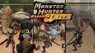 Bring NEW Cat to G-Ranked Quest | G★3 Epic Hunting Quest | Diablos, C.Blangonga, Tigrex | MHFU (PSP)