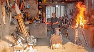 Satisfying Traditional Blacksmithing: Heating Metal to Red Hot & Professional Sharpening