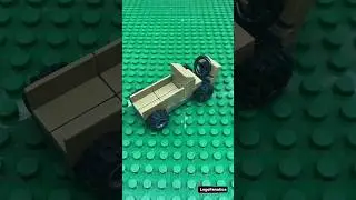LEGO model is the base chassis of a custom-built (MOC) tan golf cart l Set 24