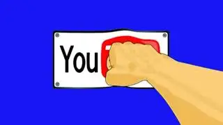 Animated Fist punching YouTube  Logo  Blue screen /🦀k. v. Nandhu🦀