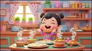 Yummy Yummy Indian Thali 🍛 | Kids Nursery Rhymes in Hindi | Food Learning Song for Toddlers