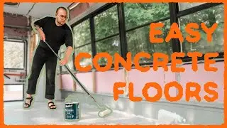 DIY concrete floor EASY | Ep 5.  School Bus Conversion, Van life, Bus life