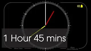 1 Hour 45 Minutes - Analog Clock Timer & Alarm - 1080p - Countdown