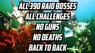 EVERY Destiny Final Raid Boss, No Guns, No Deaths, Challenge Modes, Back To Back At 390