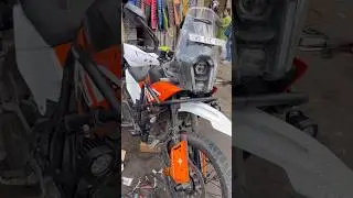 KTM ADVENTURE 390 MOTO TORQUE CRASH GUARD AND FOG SLIDER INSTALLING M. 8336863669 #tranding #bike