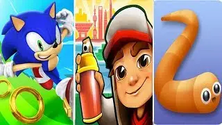 Sonic Dash vs Subway Surfers vs Slither.io