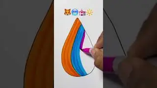 🦊🥶💒🔆Satisfying creative drawing  #draw #colors #video #art #shortsfeed