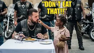 Don't Eat That! Little Girl Screams &mdash; The Biker President Is Shocked When He Finds Out Why