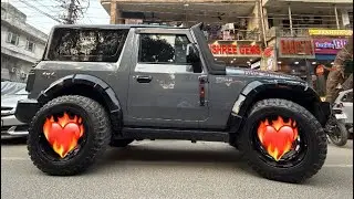 3,00,000 ke new alloy dalwa dia thar mein , only one in delhi ❤️&zwj;🔥 , #alloywheels #thar 