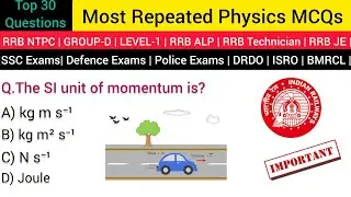 “RRB Physics | 90% Repeated Questions 🔥 Selection Guaranteed!”|#rrbphysics,#railwayexam