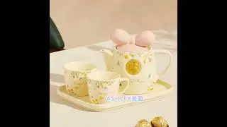 INS Ceramic Flower Pots Tea Pot and Mug Set Gift Ceramic Cup Drinkware