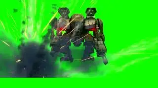 Battle Robot shoots green screen Зеленый экран / Хромакей Робот