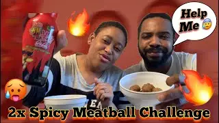 10 2x SPICY MEATBALL CHALLENGE IN 10 MINUTES CHALLENGE MUKBANG *HILARIOUS*
