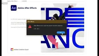 SOLVED !!! | After Effect error: could not convert Unicode characters | The Best Solution