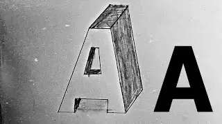 3D Letter A Drawing Tutorial | Easy Pencil Sketch for Beginners