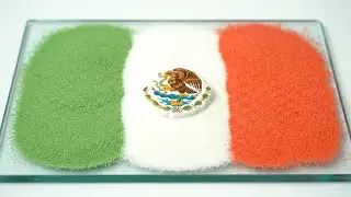 National Flags Sand Art ASMR 🌏 | Edible Sand Creation