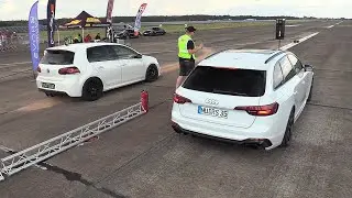 700HP VW GOLF R32 MK6 vs AUDI RS4 AVANT B9 Stage 1