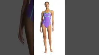 Speedo Missy Franklin Endurance Lite Colorblock Tie Back One Piece Swimsuit | SwimOutlet.com