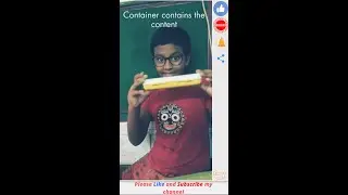 The container contains the content.....