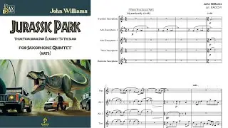 [SAATB] Jurassic Park by John Williams for Saxophone Quintet