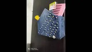 Old jeans reuse/comb stand from dark fantasy/No sew diy