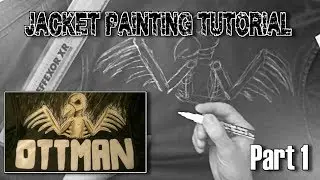 Jacket painting tutorial: The crow skeleton  part 1