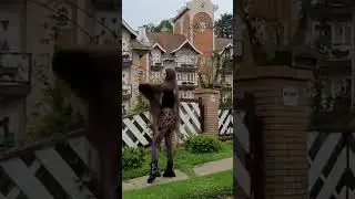 Amazing Super Long Hair of Brazilian Rapunzel Adri in a Dutch Village🌷| #rapunzelshorts