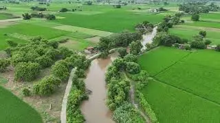 Drone Footage of Flooded Villages in Punjab India & Pakistan | Free 4K Stock Footage (No Copyright)