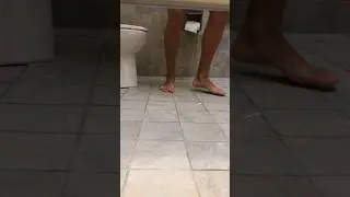 I am waiting for the restroom and this guy is shadow boxing in the stall 💀