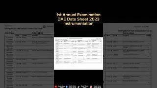 PBTE DAE Date Sheet 2023 1st, 2nd, 3rd Year Online | Instrumentation Technology