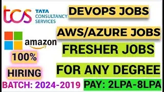 AWS JOBS FOR FRESHER | AZURE JOBS | DEVOPS JOBS FOR FRESHERS | DEVOPS JOBS IN 2024 | #devops