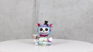 Furry Bones Whimsical Wonderland Cheshire Cat Alice Decor Figurine Furrybones