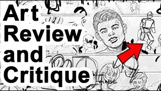 Art Review Critique (36) by Professional Marvel Comic Artist. Sequential page panels backgrounds
