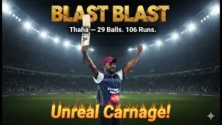💥 &ldquo;Thaha &mdash; 29 Balls. 106 Runs. Unreal Carnage!&rdquo;#Thaha #106Off29 #MassiveBatting #OnFire #CricketMass