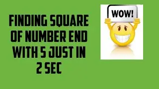 Vedic Maths (3) Square of a number whose unit digit is 5 For RRB/BANKING EXAM