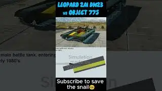 War thunder vs real life armor #42 | LEOPARD 2A1 DM23 vs OBJECT 775 #warthunder #gaming