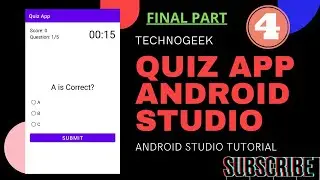 Quiz App in Android Studio using Java | Android Studio Tutorial | Final Part | Completing Quiz App