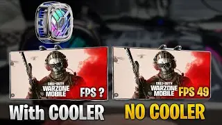 Warzone Mobile Uncapped FPS with Phone Cooler ON vs OFF