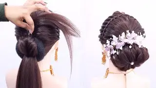 Simple & easy smart bun hairstyle for ladies & women | quick messy bun hairstyle for long hair