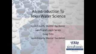 An Introduction to Texas Water Science