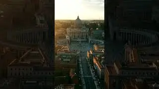 St. Peter&rsquo;s Basilica from the Air 🕊️ | 4K Ultra HD  #shorts #vatican #4k #drone