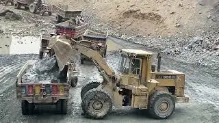 Extreme Mountain Stone Loading with CAT Machines | Heavy Equipment in Action!