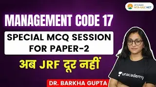 UGC NET 2021 | Management by Dr. Barkha Gupta | Special MCQ Session for Paper-2