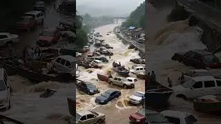 Dengerous Flood Captured Ai Generated #ai #aivideo #tranding #flood #viralvideo #waves