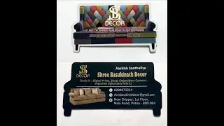 Golden Foil Business card pess print, Die Cut Visiting Card