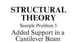 Structural Theory - Sample Problem 5 (Added Support in a Cantilever Beam)