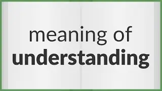 Understanding | meaning of Understanding